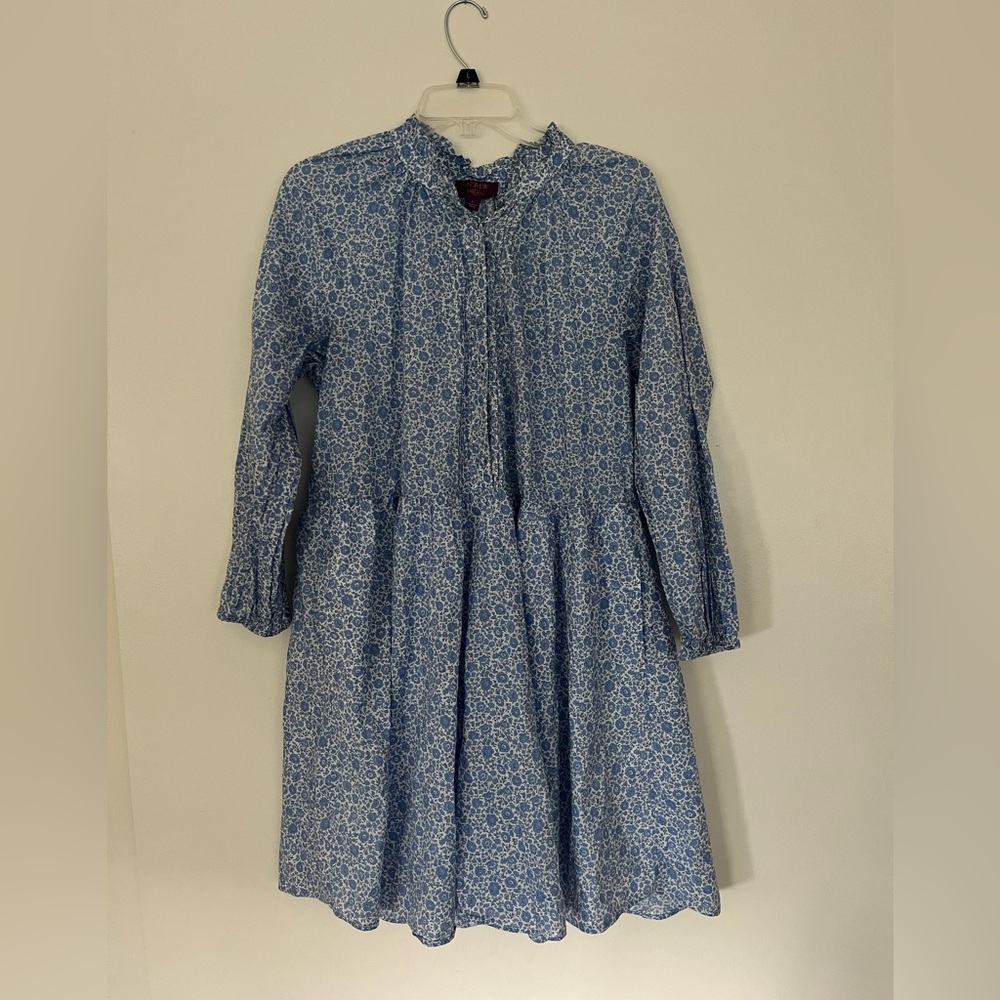 J. Crew Ruffle-collar mini dress in Liberty D'Anjo Coast fabric large floral